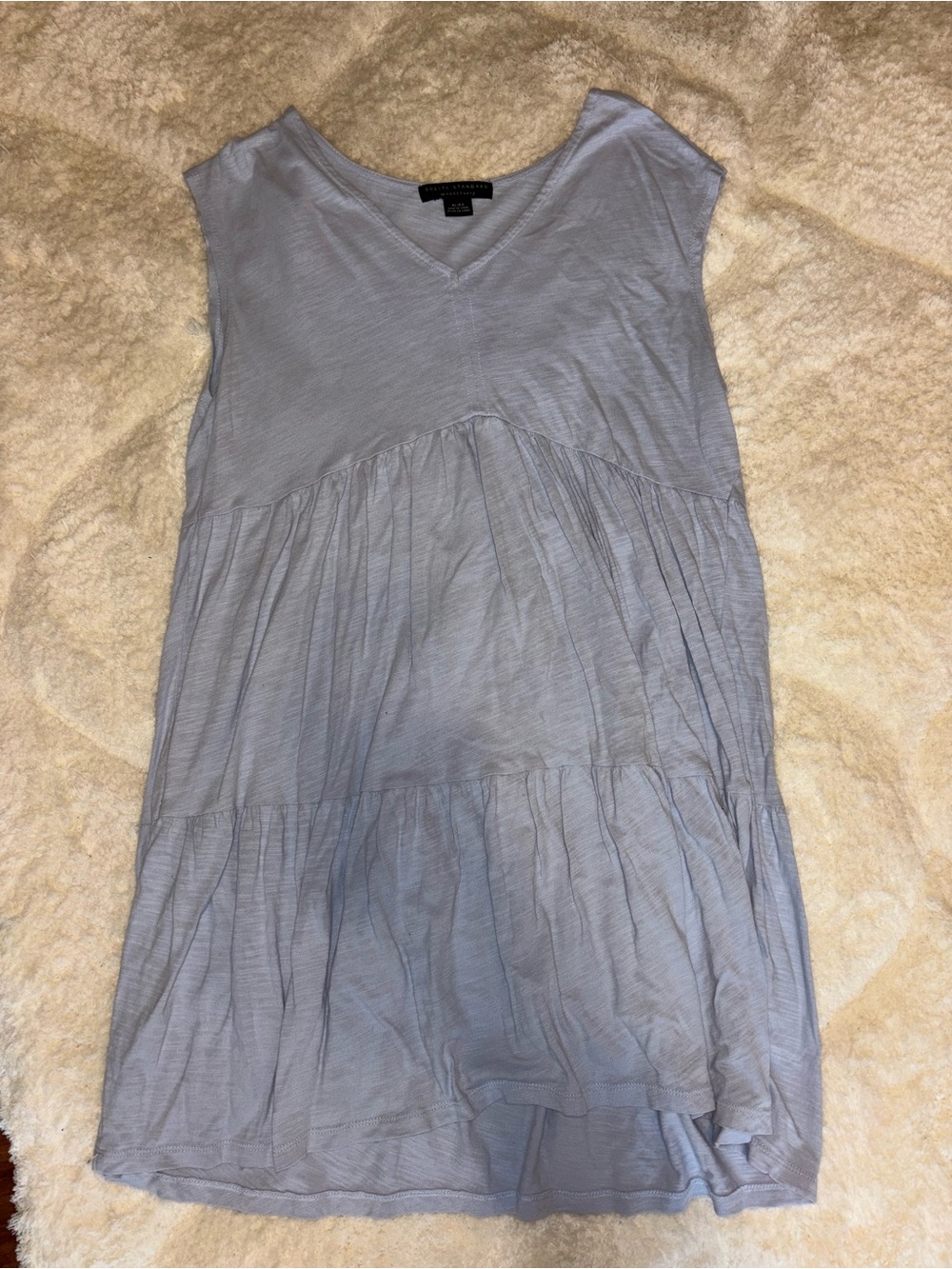 Social Standard Sleeveless Light Blue Mini Dress